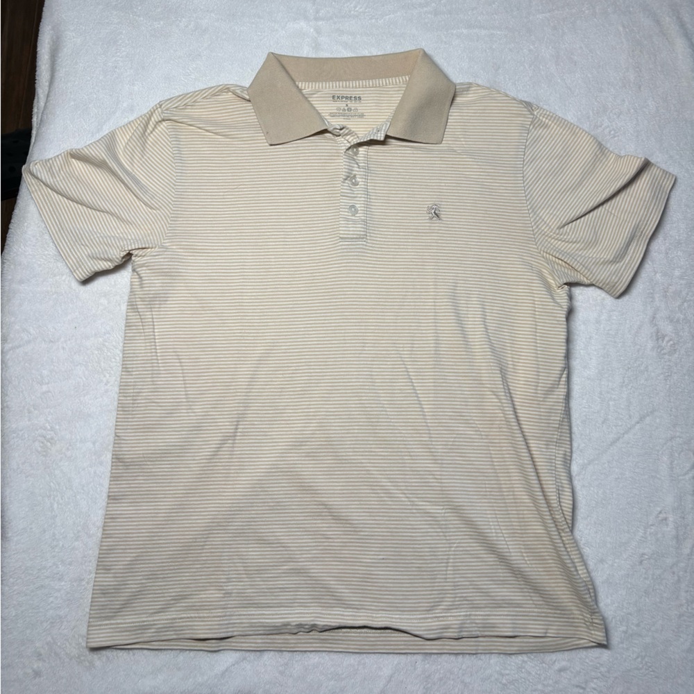Express Cream Polo Shirt Classic Cotton